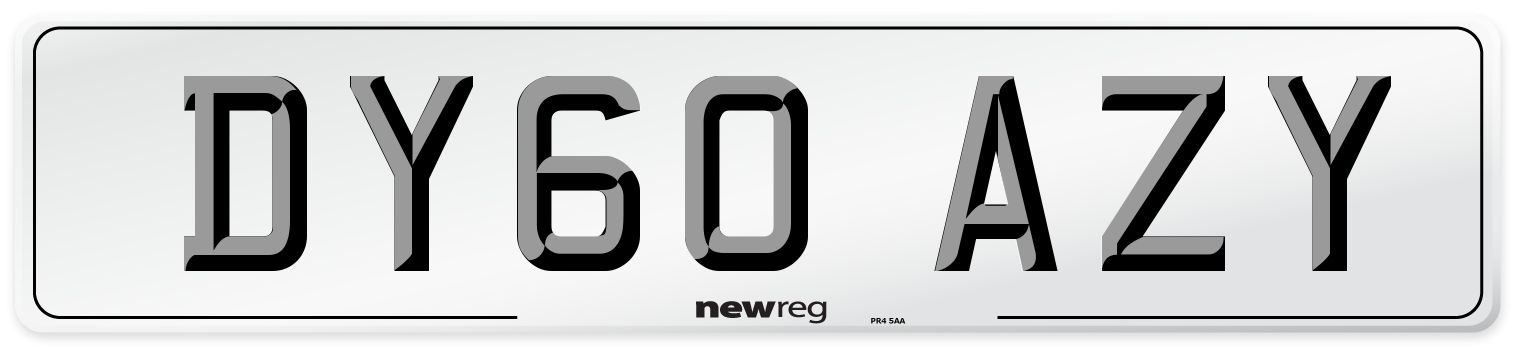 DY60 AZY Number Plate from New Reg